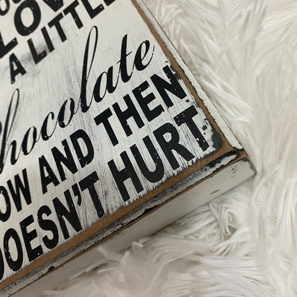 Love chocolate white rectangle sign - Picture 5 of 6